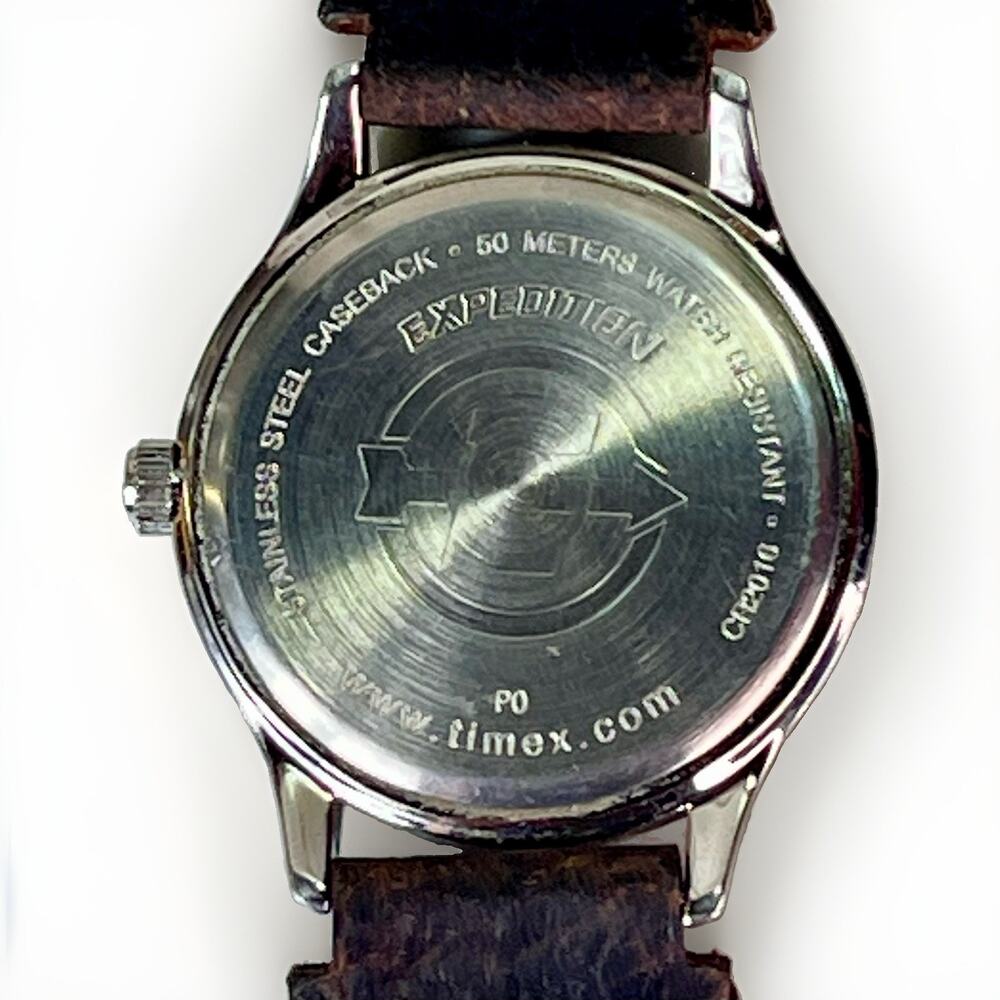 Timex Expedition Mens Watch 36mm Green Dial Leather Indiglo Date *Needs Battery - Picture 9 of 13